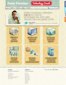peterfletcher.com.au homepage redesign mockup