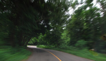 A road taken at speed