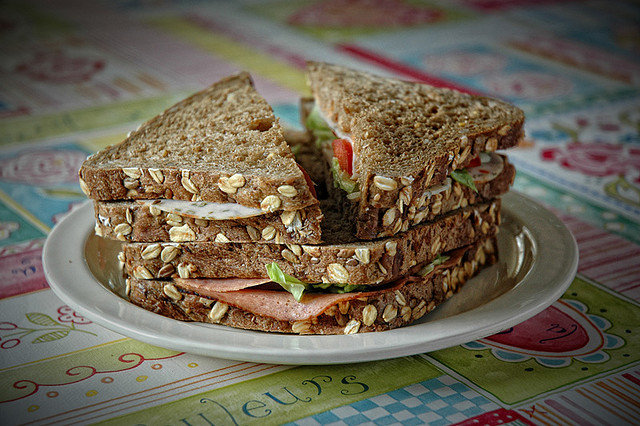 Photo of a plate of sandwiches