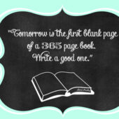 Tomorrow is the first blank page of a 365 day book.